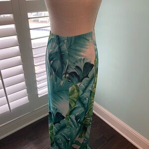 Susan Graver Green Maxi Pencil Skirt Resort Wear- NWOT